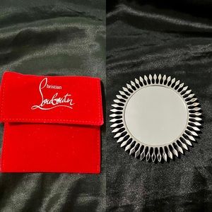 Christian Louboutin Silver Sun Hand Ring Mirror